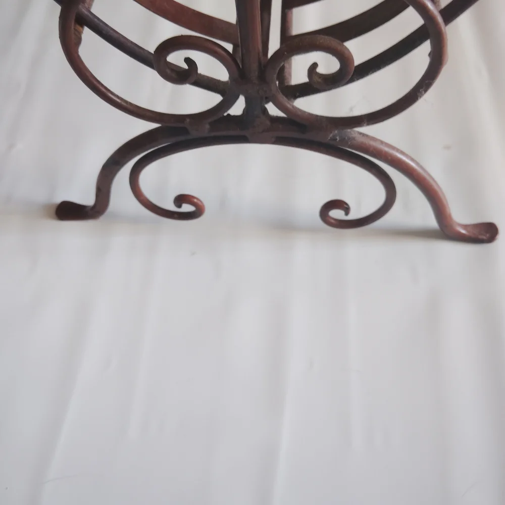 Elegant Brown Metal Wall Shelf